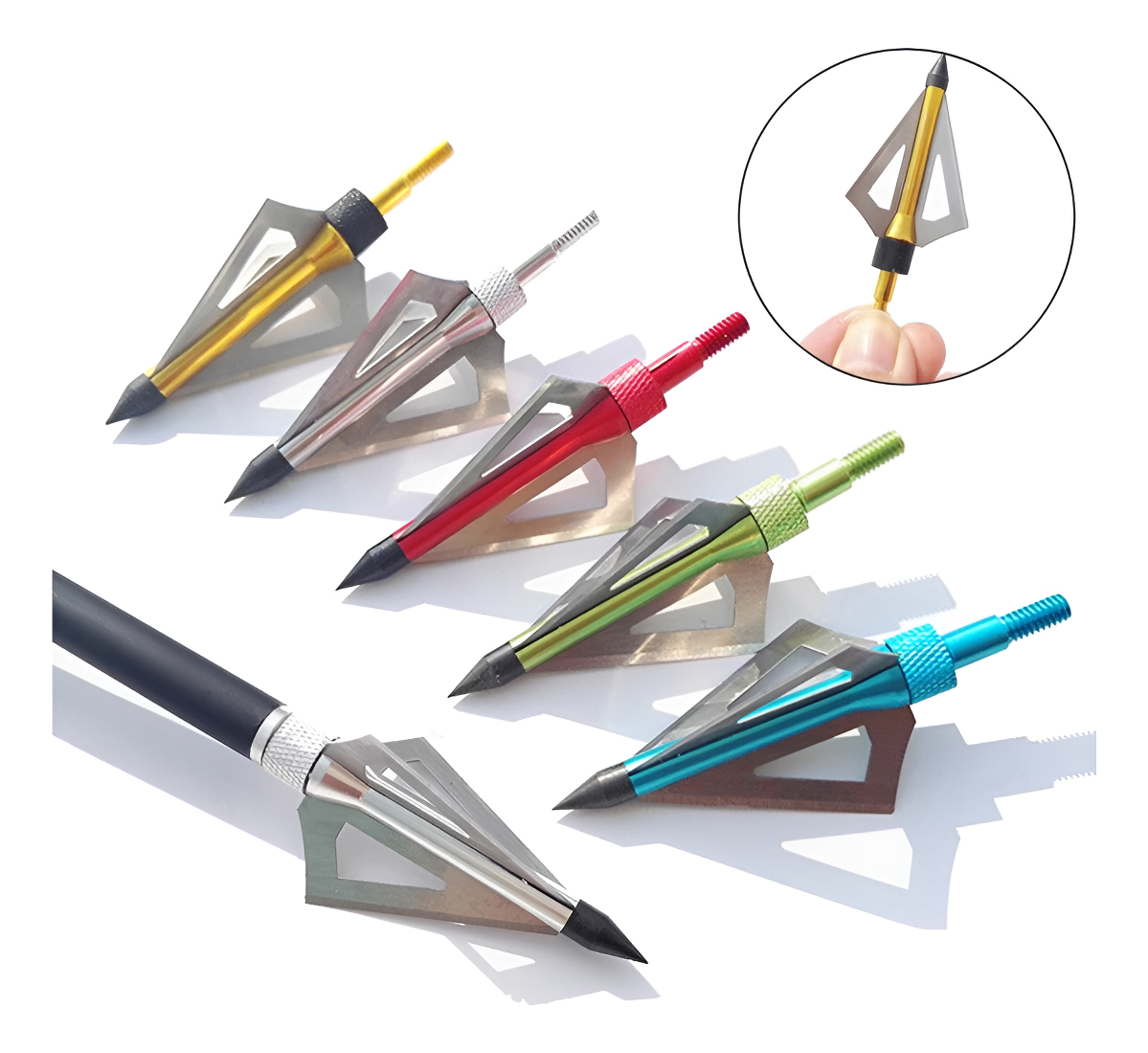 Flecha Fibra Vidrio Para Caza Con Punta Intercambiable Tiro