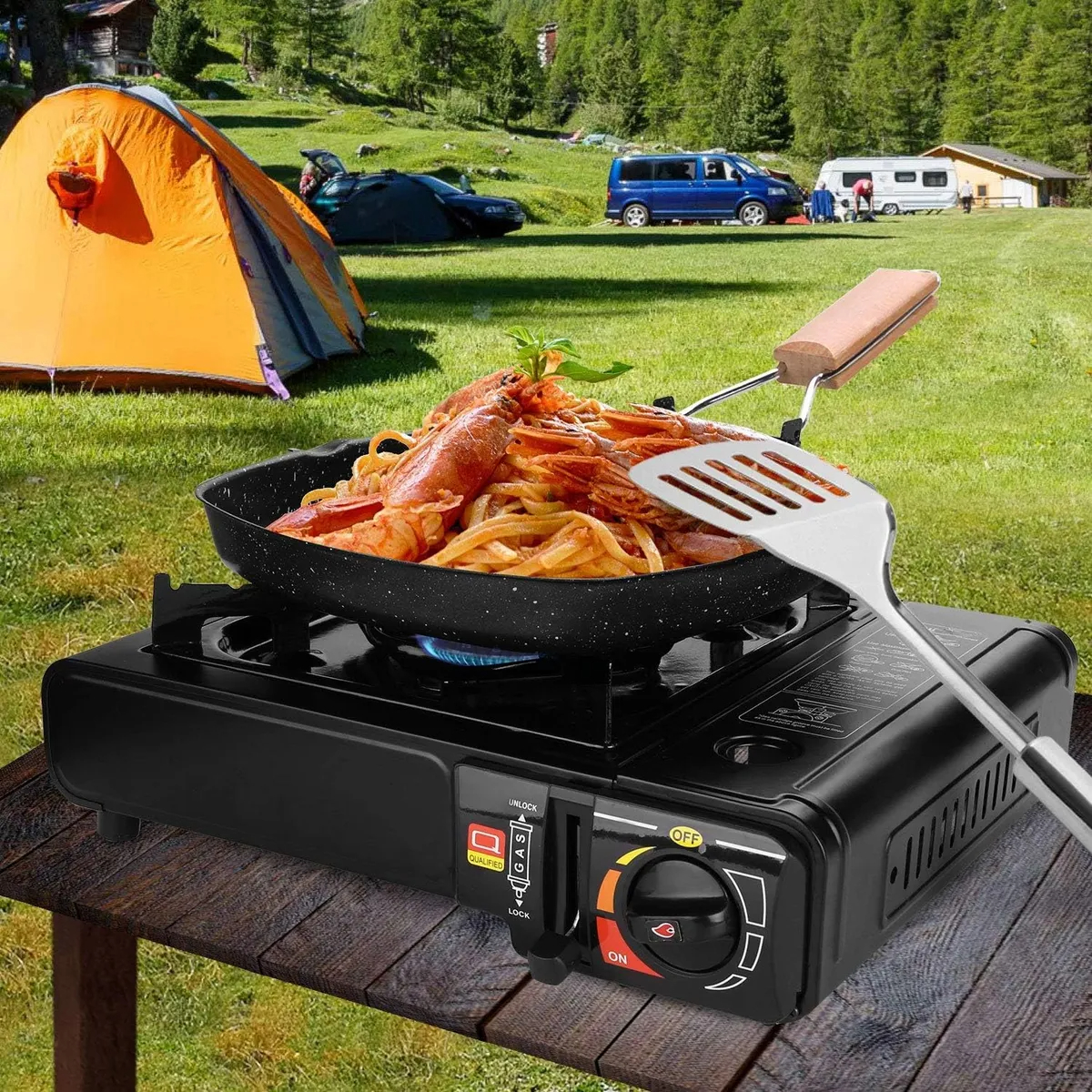 Anafe Portatil Para Camping A Gas Butano Cocina Aire Libre - Imagen 6