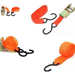 4 Cintas Catraca Para Carga Sujecion Malacate Reforzada 5 M