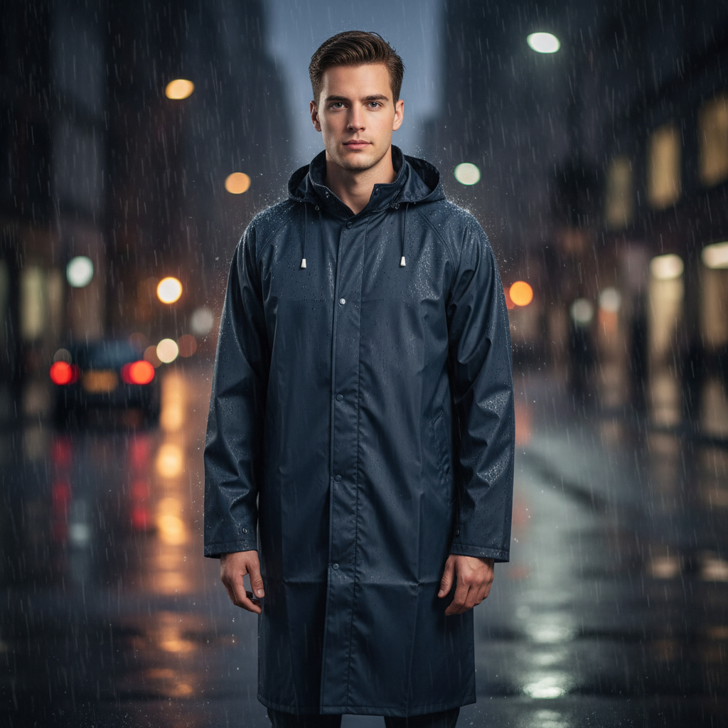 Pilot Italiano Impermeable Unisex En Nylon Pvc - Imagen 6