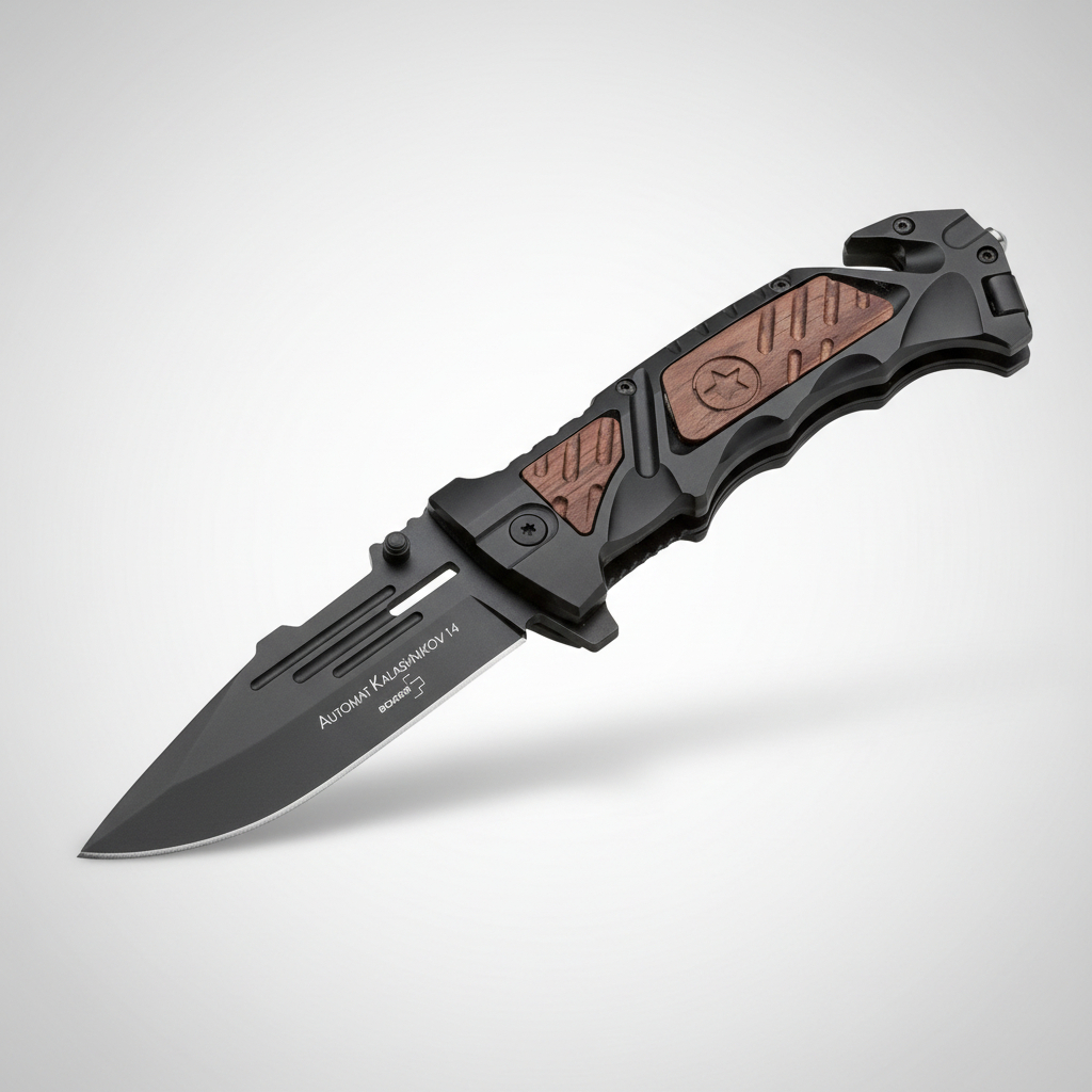 Navaja Táctica Militar Boker Negra Supervivencia Filo - Imagen 5