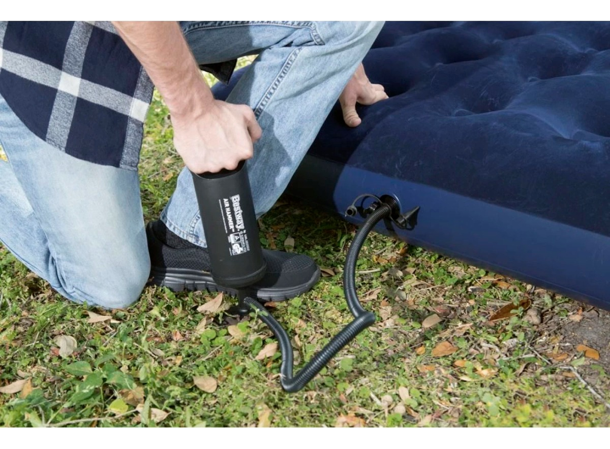 Colchon Inflable 2 Plazas Bestway Color Azul Camping Viaje - Imagen 7