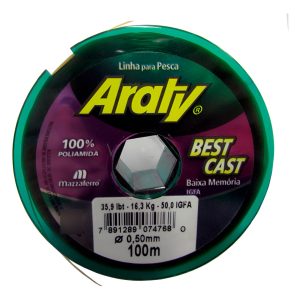 Bobina Tanza Nylon Monofilamento Araty 0.45 Mm Amarillo Fluo