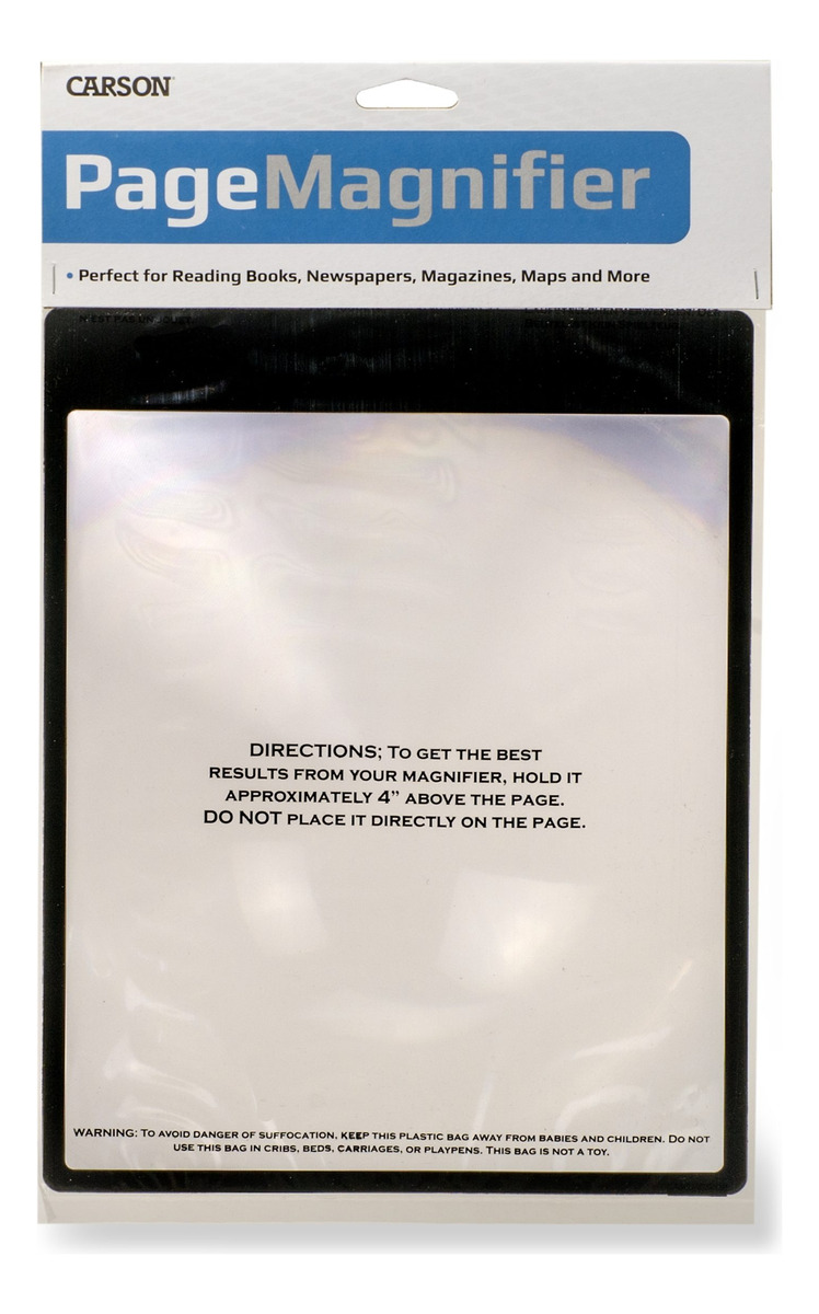 Lupa Grande Entera Para Lectura Libros Planos X2 Carson - Imagen 2