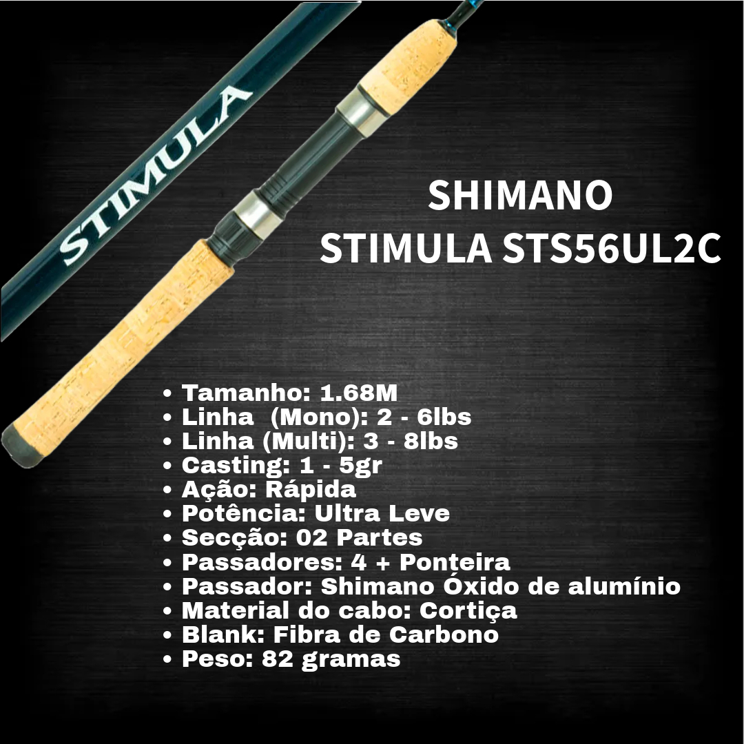 Vara Ultra Light Shimano Stimula (1,68 M) De 2 A 6 Libras, 2 Piezas - Imagen 9