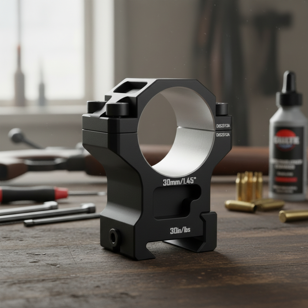 Anillas Tácticas 30 Mm Perfil Alto Montaje Rifle Titanium - Imagen 2