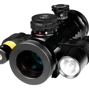 Visor Táctico Red Dot Con Laser Y Linterna Tactica Bsa