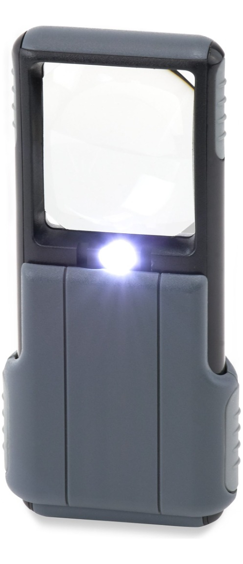 Lupa De Bolsillo 5x Con Iluminacion Led Carson Lectura