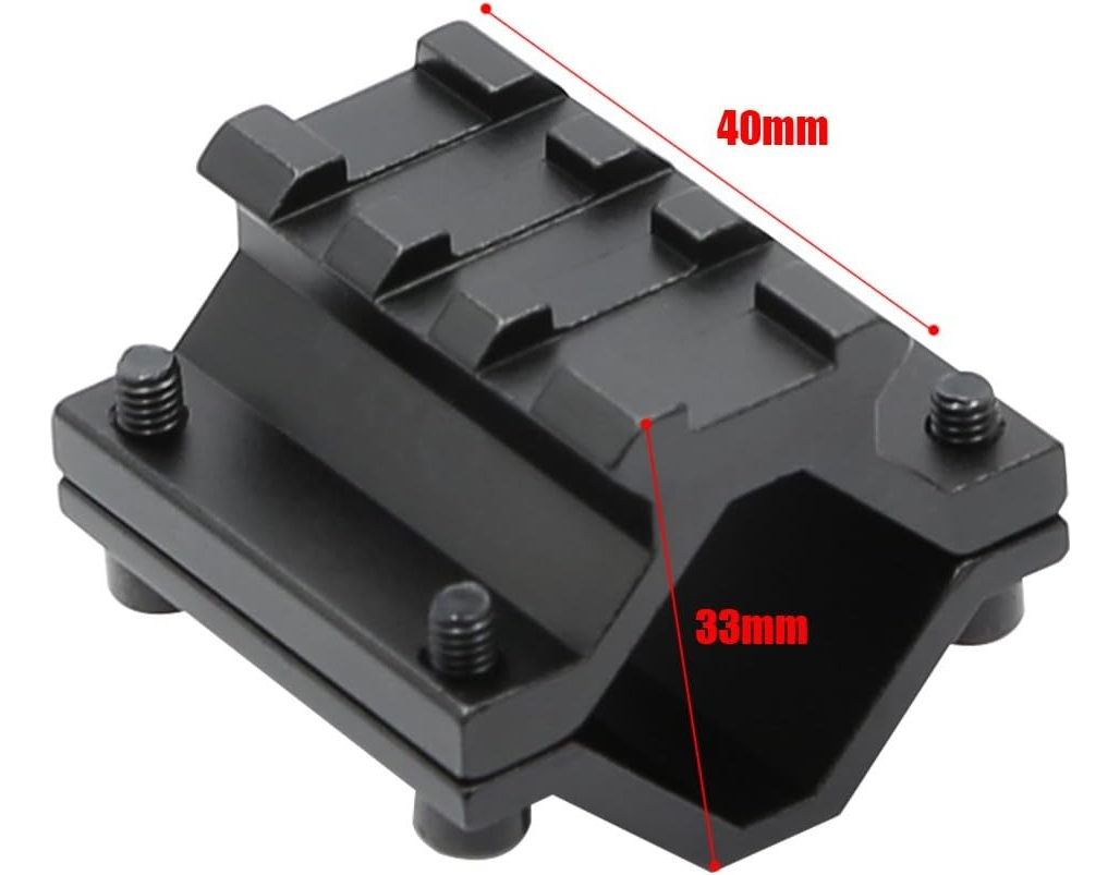 Acople Abrazadera Con Riel Picatinny Agarradera Caño Tubo - Imagen 5