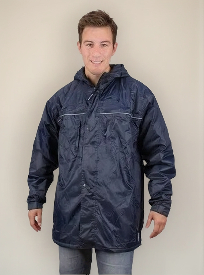 Campera Lluvia Impermeable Nylon Pvc Reflectivo Forro Polar - Imagen 2