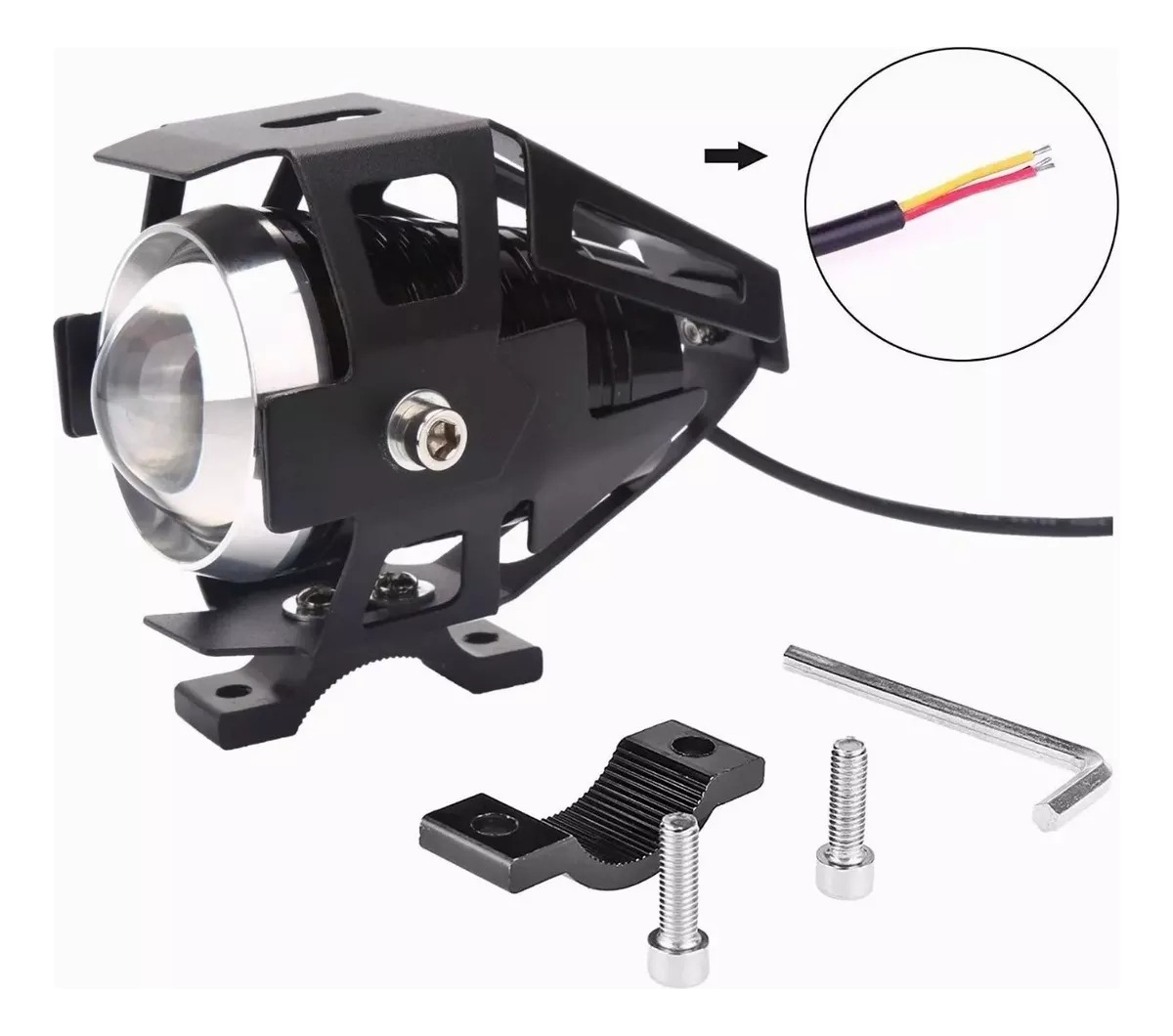 Kit 2 Camineros Led 5w Con 1 Interruptor Motos Gran Aventura - Imagen 3