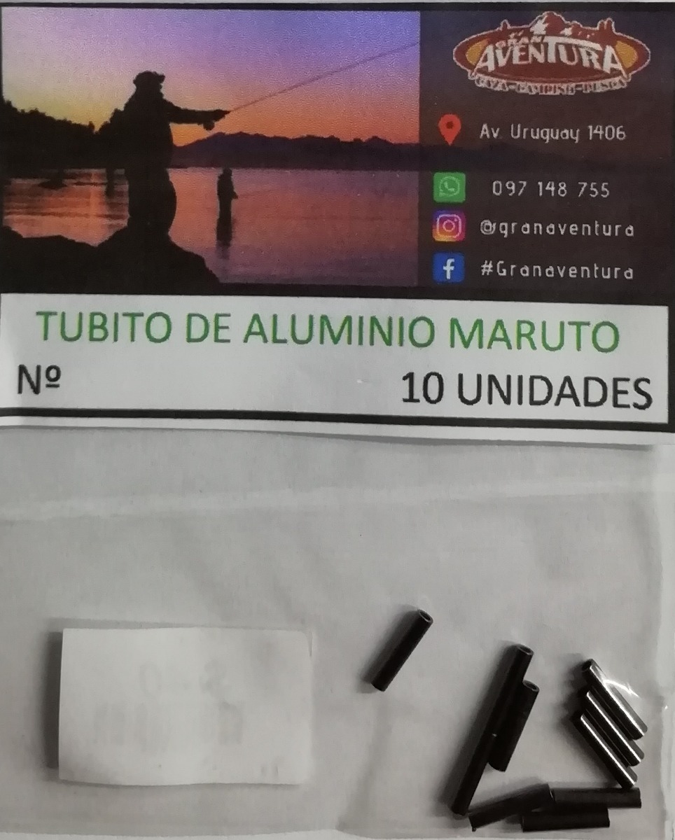 Tubitos De Aluminio Maruto 2,3 X 10 Uni. Pesca Costa Rio - Imagen 3