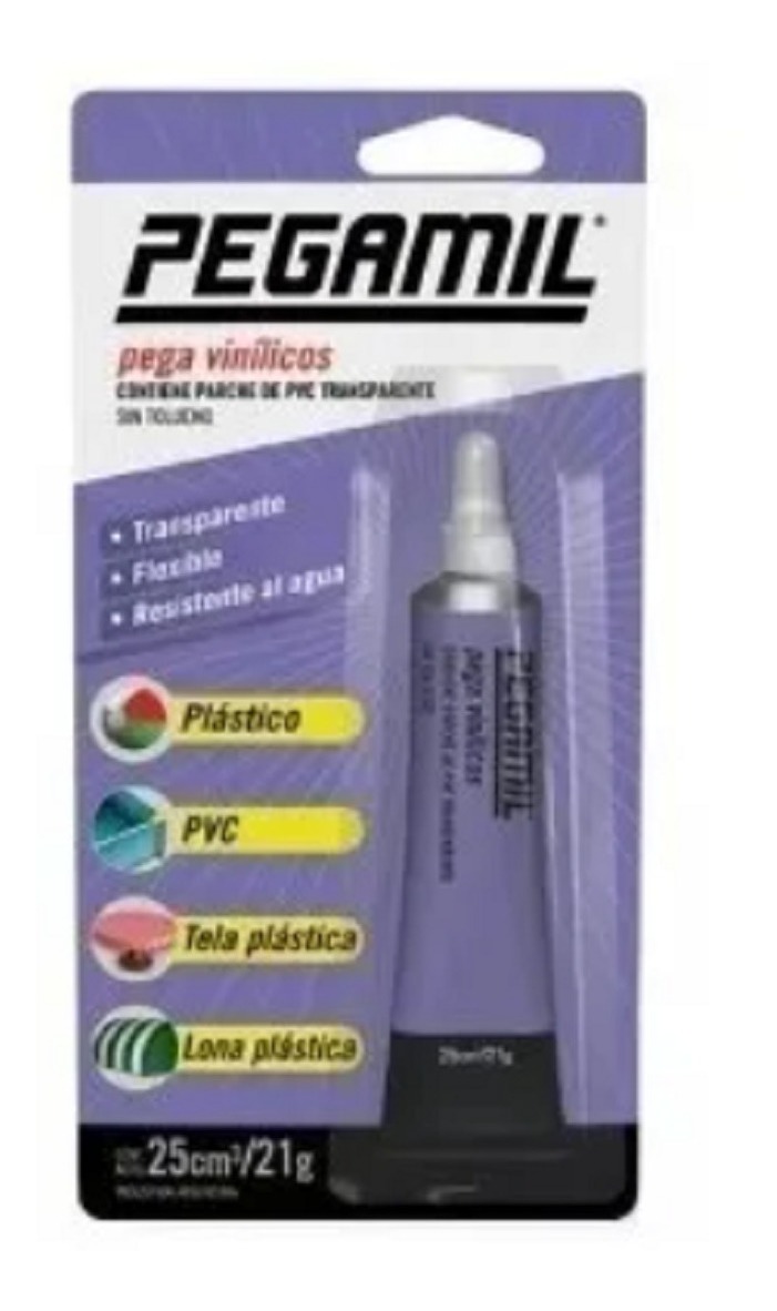 Adhesivo Pega Vinílicos Pegamil Con Parche De Pvc