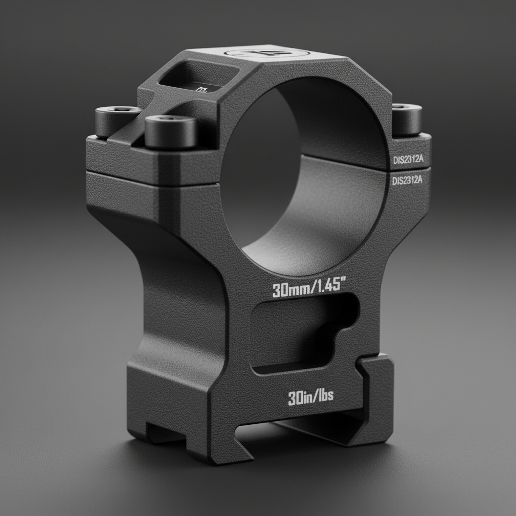 Anillas Tácticas 30 Mm Perfil Alto Montaje Rifle Titanium - Imagen 5