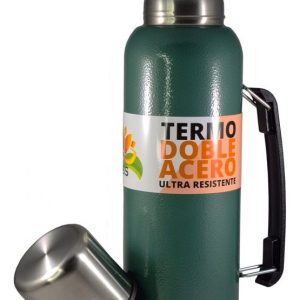 Termo Acero Inox Doble Pared Termico 1 Litro Con Manija