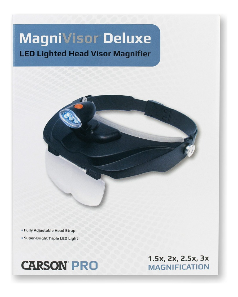 Vincha Lupa Con Luz Led Carson Trabajo Manos Libres Zoom X3 - Imagen 9