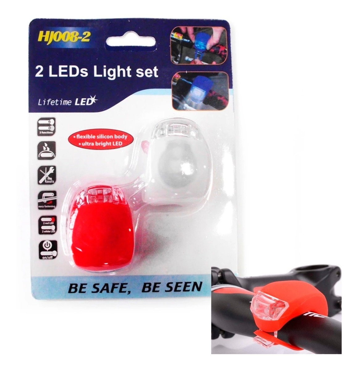 Luces Led Silicona Para Bici - Imagen 2