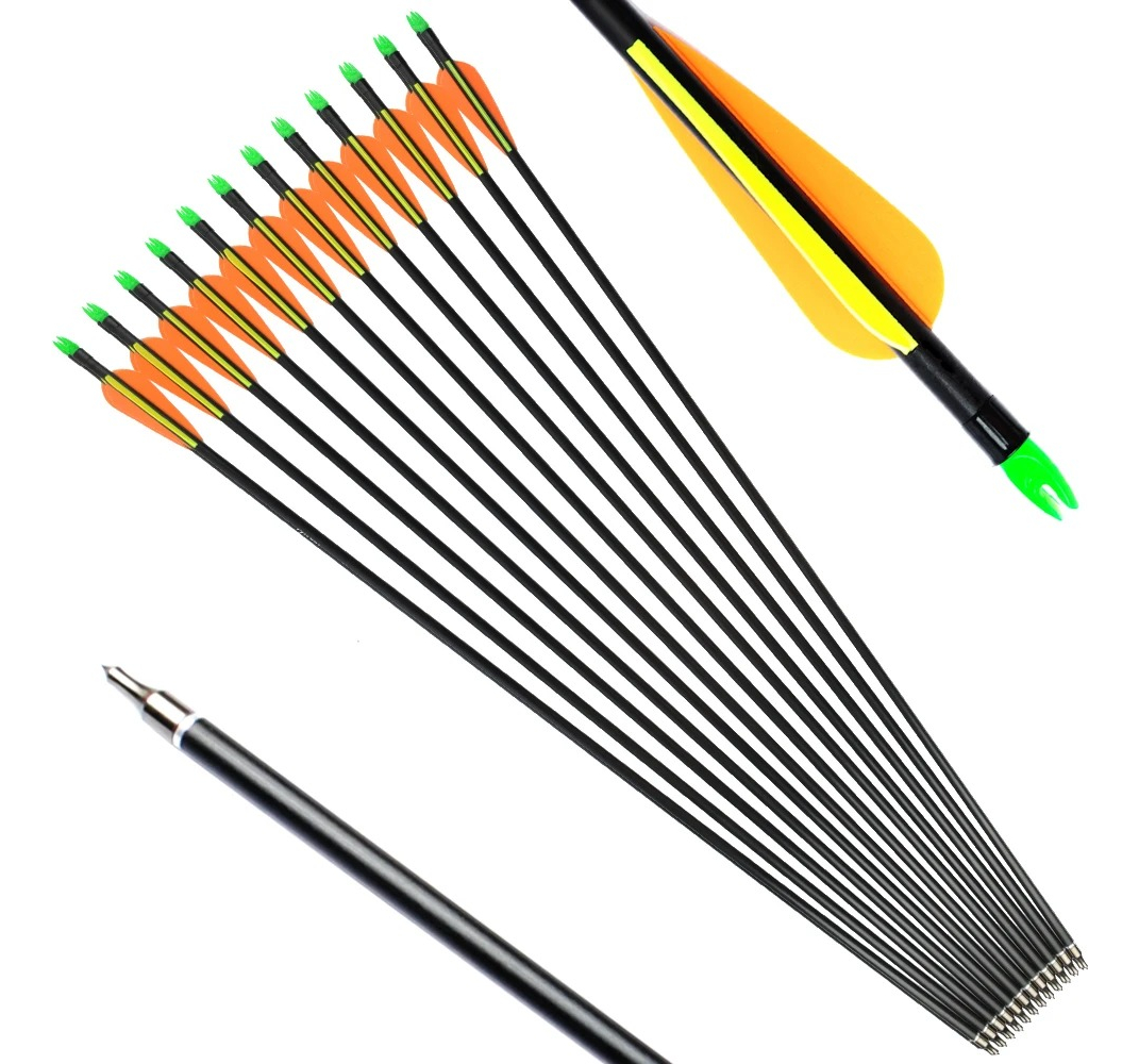 Flecha Fibra Vidrio Para Caza Con Punta Intercambiable Tiro - Imagen 5