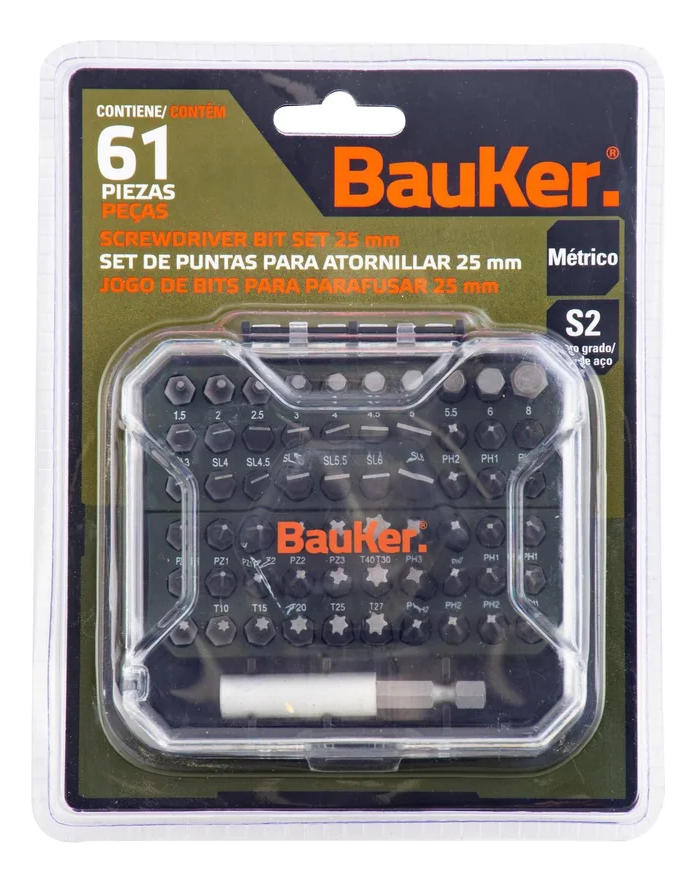 Set De Puntas Bauker 61 Piezas Herramientas Destornillador - Imagen 6