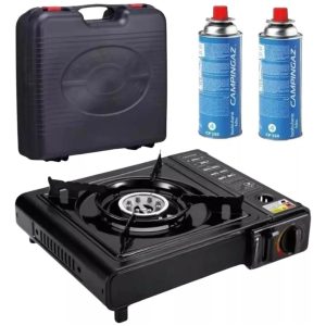 Anafe Portatil Con Valija Mas 2 Gas Butano Camping Viaje