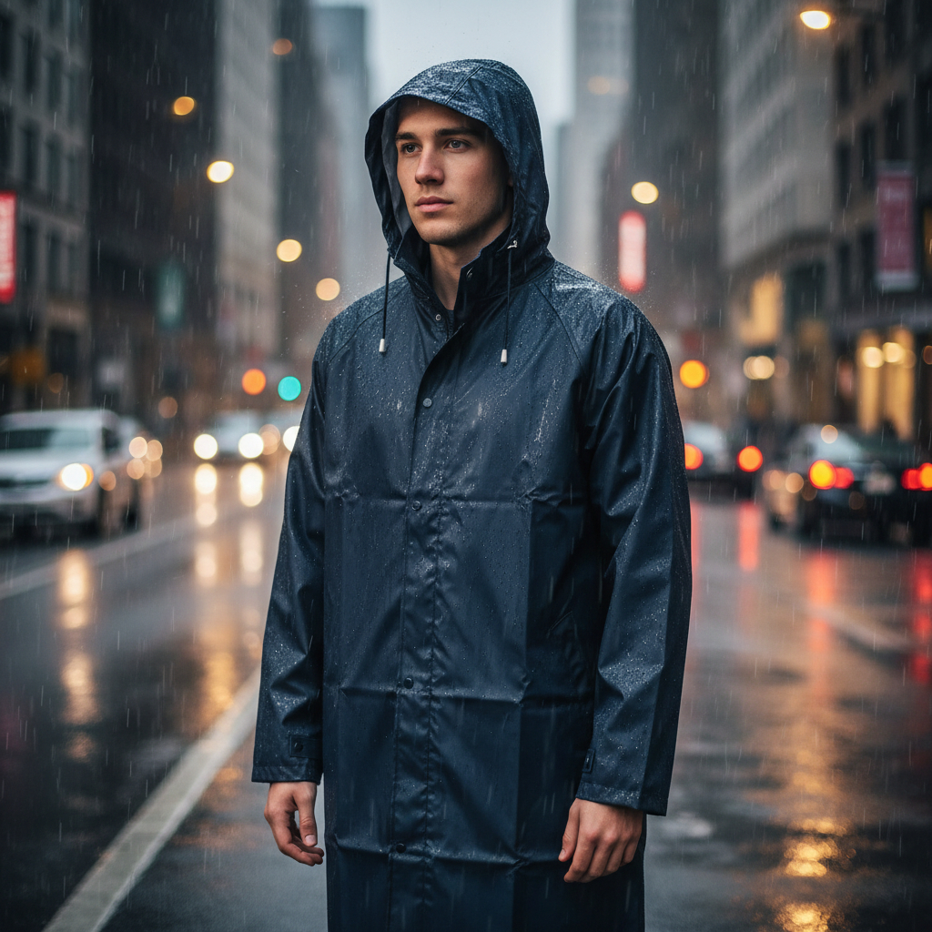 Pilot Italiano Impermeable Unisex En Nylon Pvc - Imagen 2