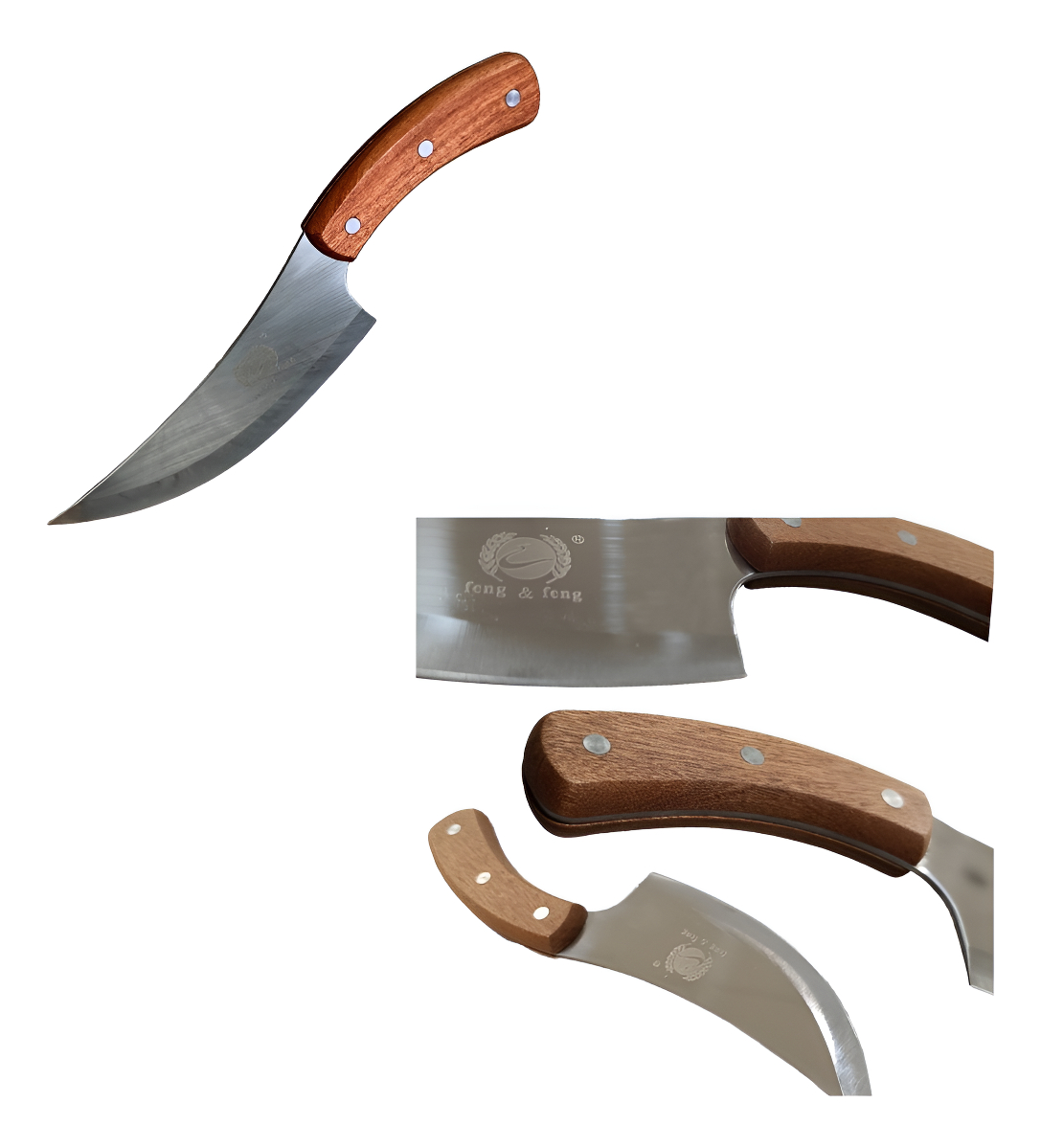 Cuchillo Curvo De Cocina Para Carnes Vegetales Frutas Hogar - Imagen 2