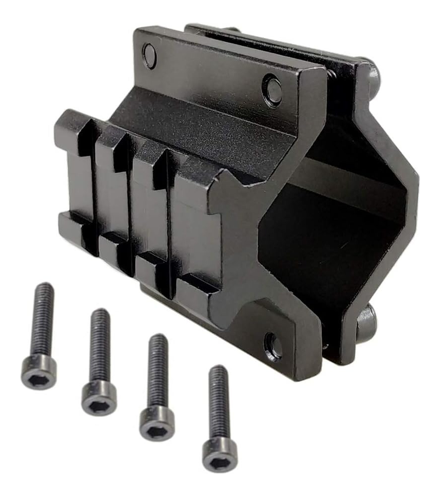 Acople Abrazadera Con Riel Picatinny Agarradera Caño Tubo - Imagen 3