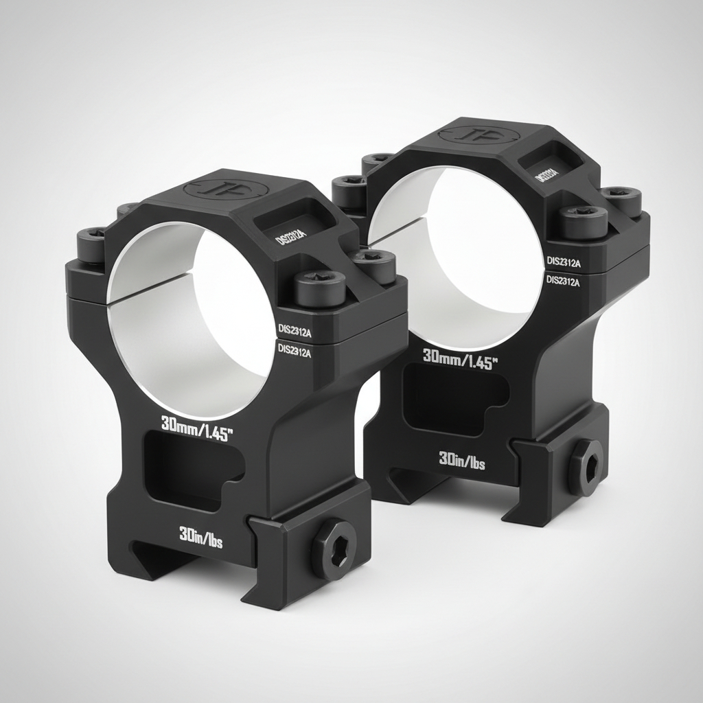Anillas Tácticas 30 Mm Perfil Alto Montaje Rifle Titanium - Imagen 4