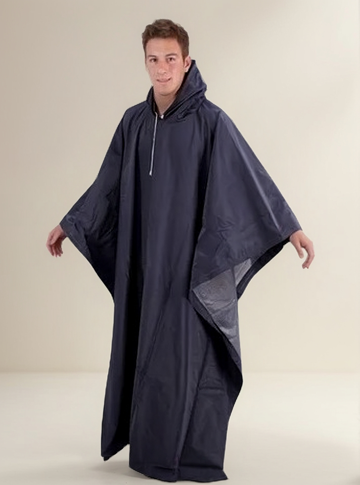 Poncho Unisex Lluvia Impermeable Poliester Pvc Plastificado - Imagen 2