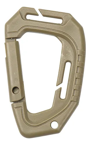 Mosqueton Multiuso Hebilla Tactica Mochila Chaleco Arena - Imagen 2