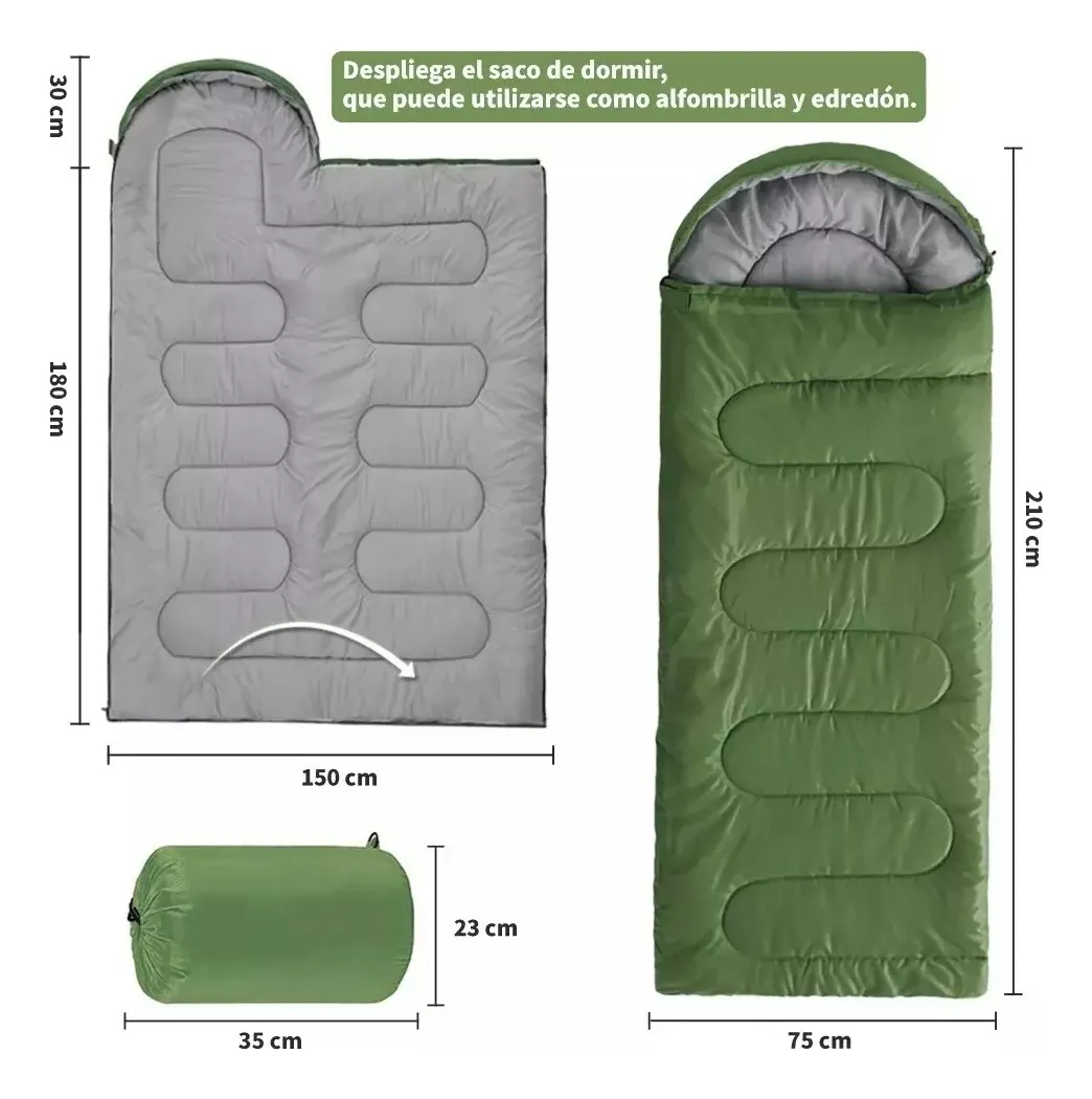 Sobre De Dormir 1 Plaza Termico Camping - Imagen 7