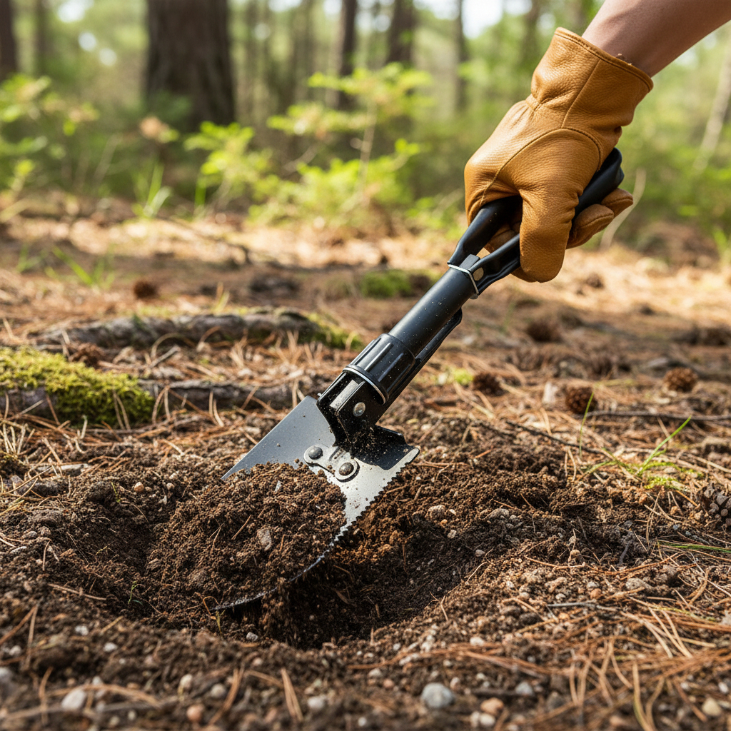 Pala Y Pico Plegable C/estuche Camping Gran Aventura - Imagen 4