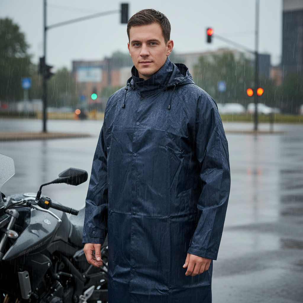 Pilot Italiano Impermeable Unisex En Nylon Pvc - Imagen 5