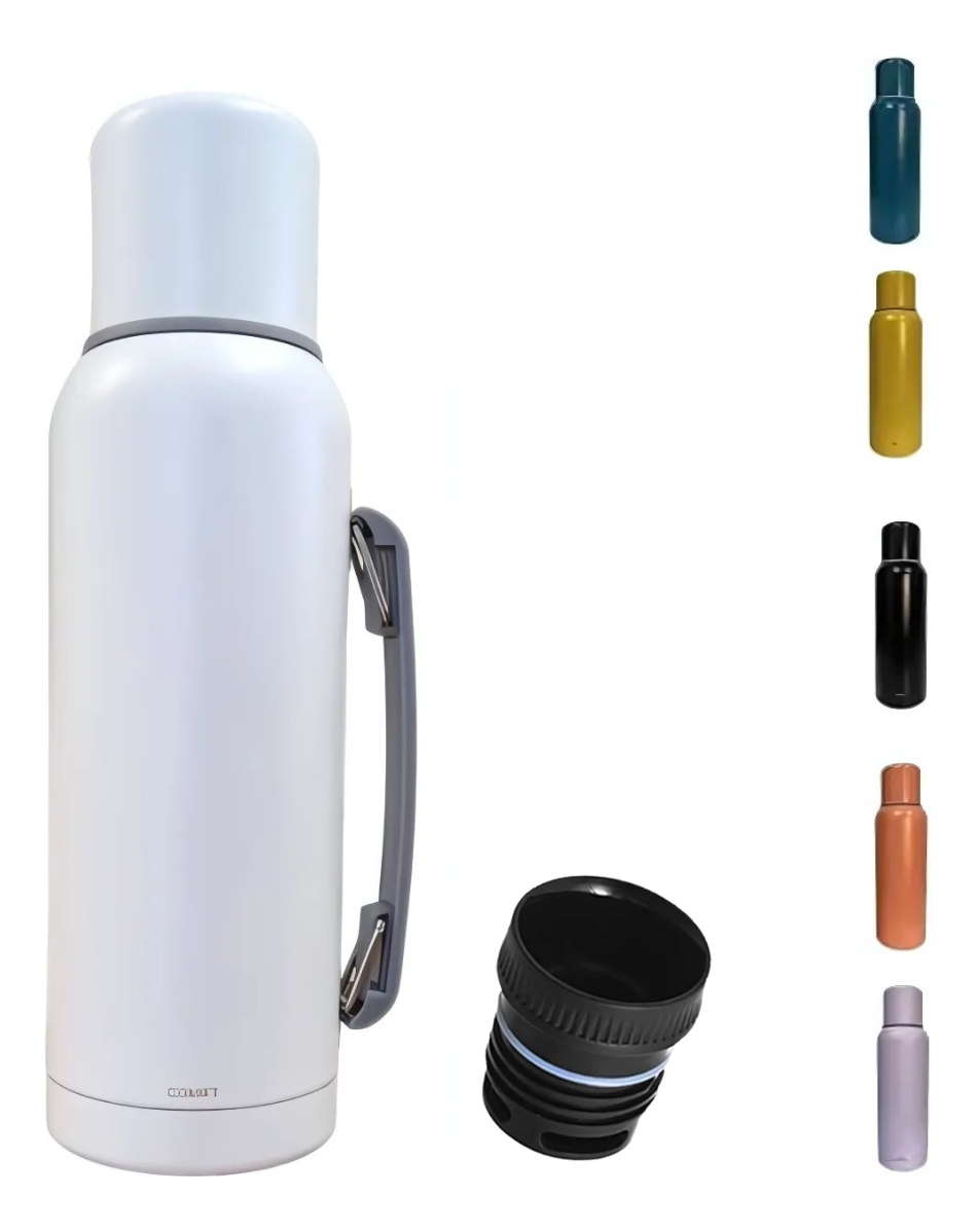 Termos Acero Inoxidable 1 Litro Doble Capa C/manija+colores - Imagen 3