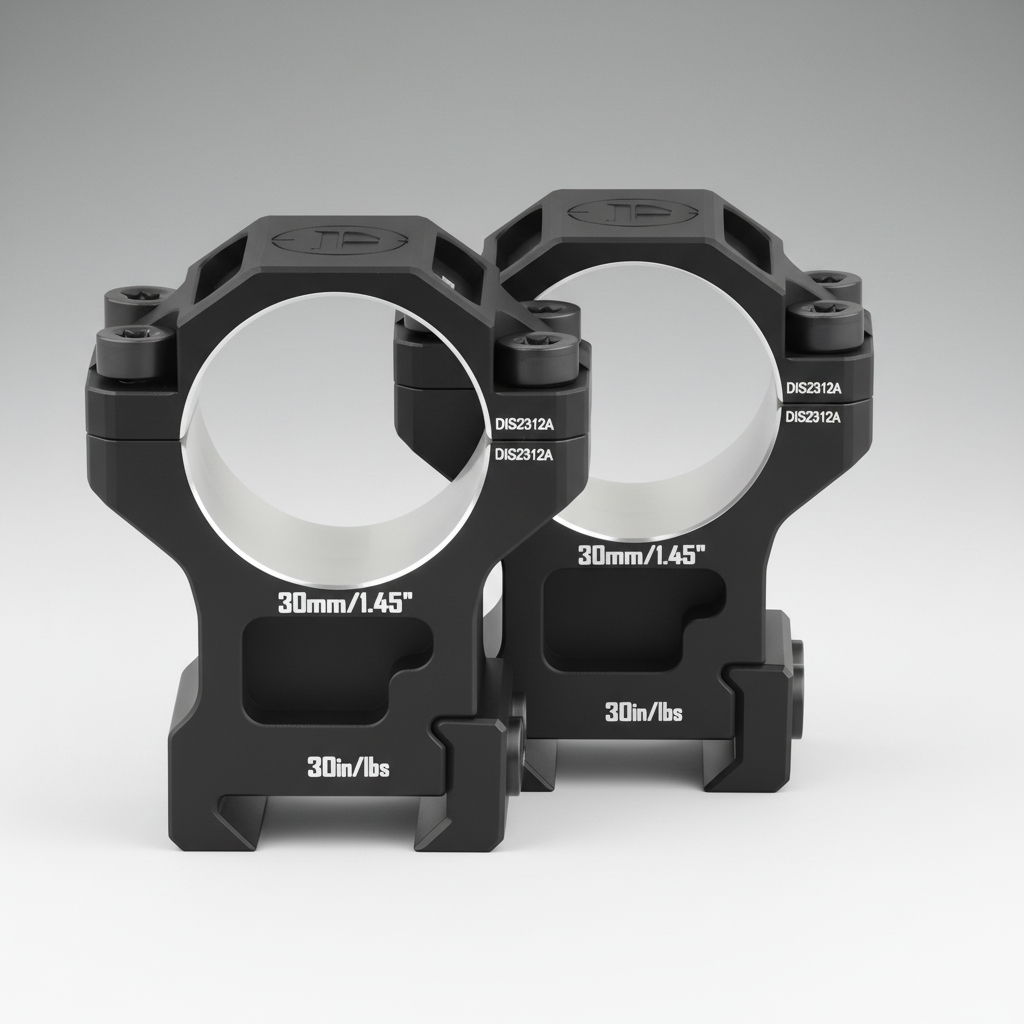 Anillas Tácticas 30 Mm Perfil Alto Montaje Rifle Titanium - Imagen 6