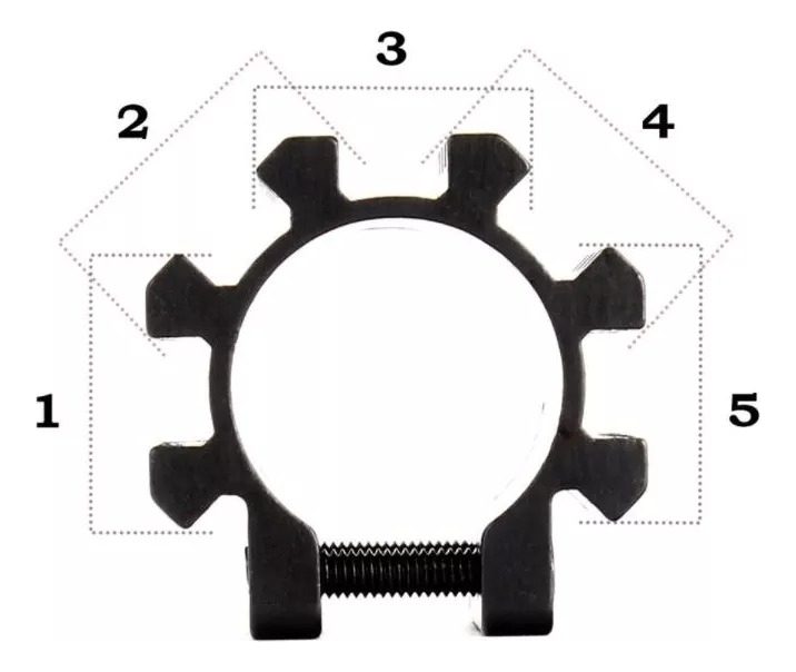 Abrazadera Riel Picatinny Con 5 Posiciones Agarradera Caño - Imagen 4