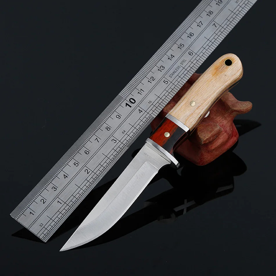 Cuchillo Deportivo Compacto Madera Camping Pesca Caza - Imagen 6