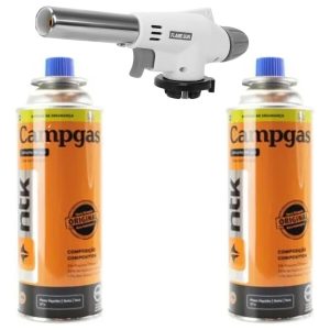 Soplete/pistola Flambeador, Llamas Todo-uso, + 2 Gas Butanos