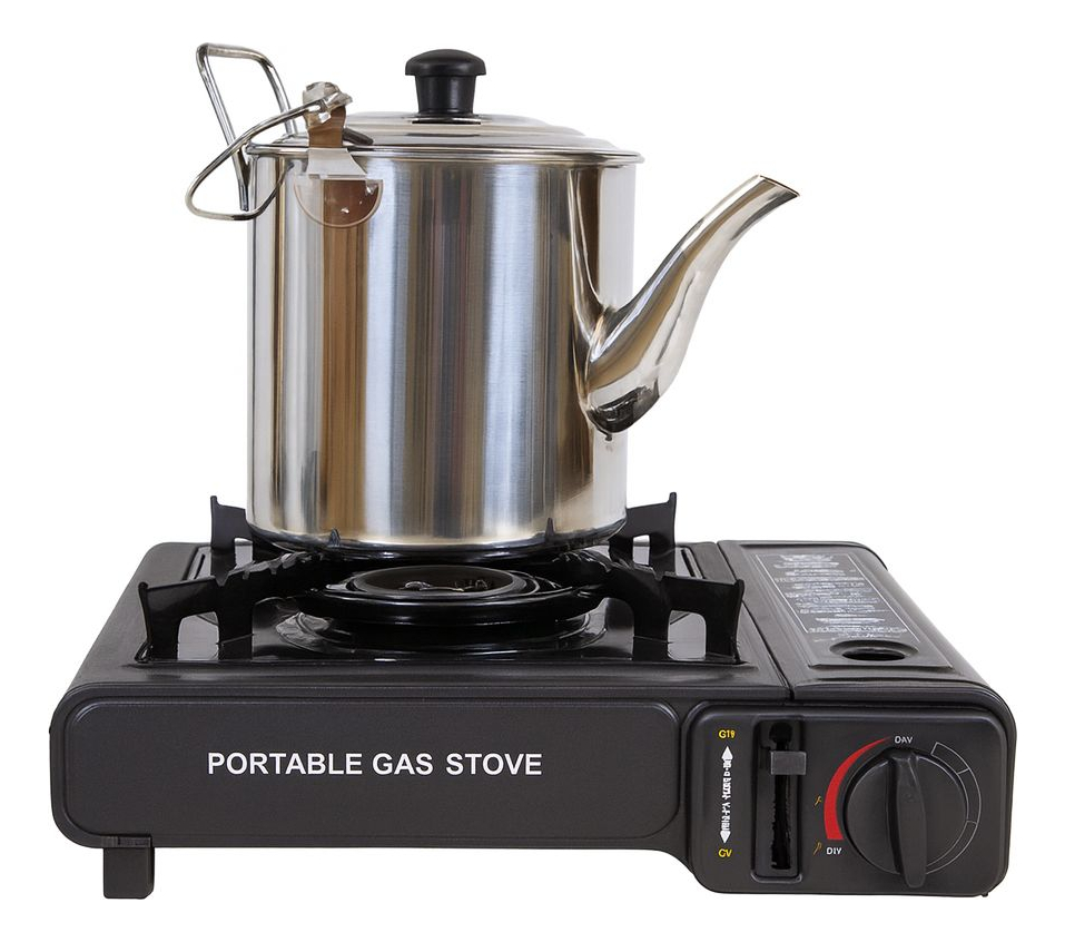 Tetera Acero 2lts + Anafe Portatil Ideal Hogar O Camping - Imagen 2