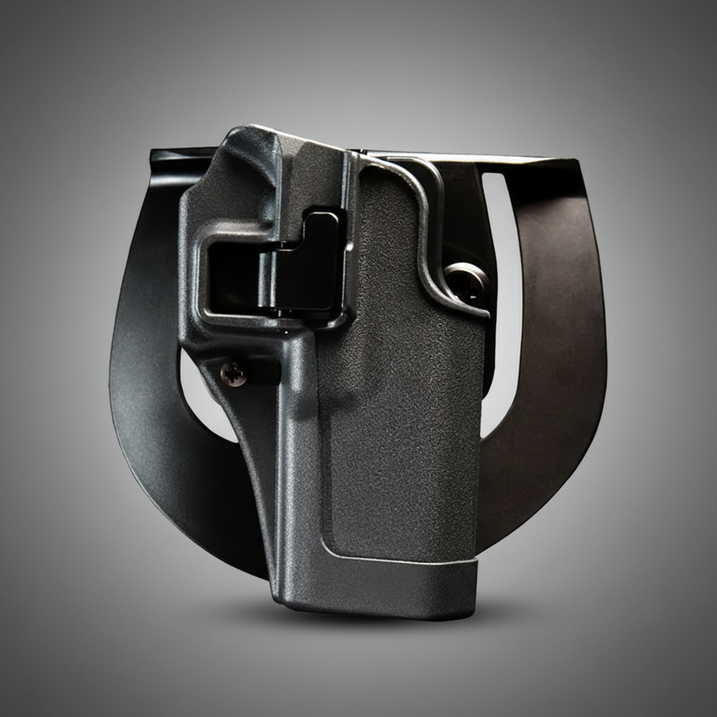 Canana Exterior Glock 17 19 23 34 35 Polimero Negro Rigido - Imagen 2