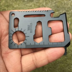 Tarjeta Multiherramienta Supervivencia Camping Acero Inox