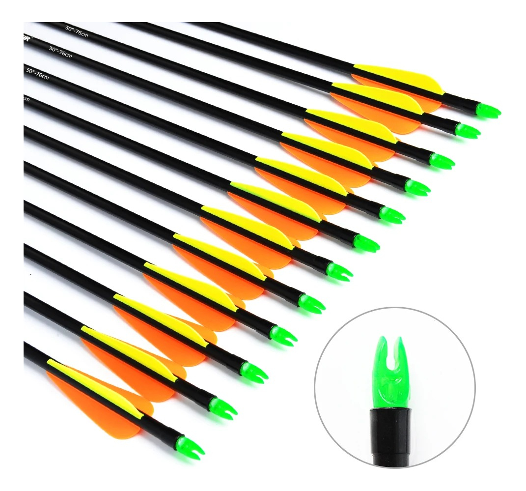 2 Flechas Fibra De Vidrio Con Punta De Caza Tiro Incluidas - Imagen 4