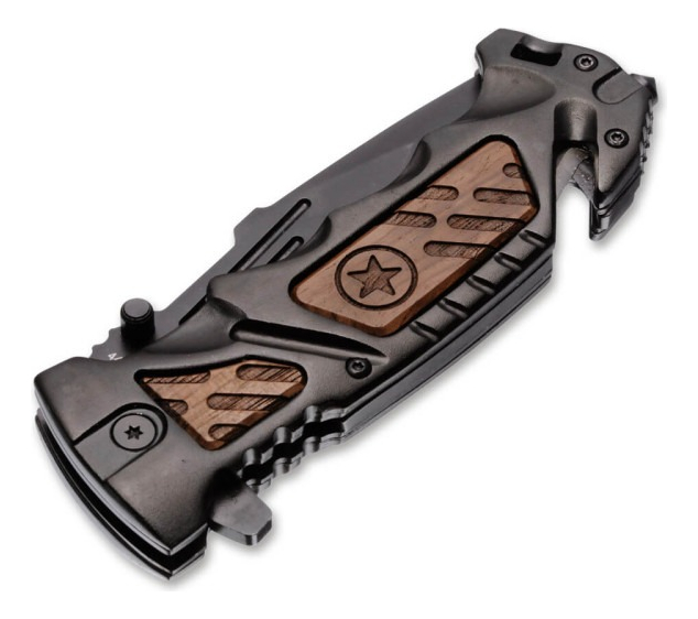 Navaja Táctica Militar Boker Negra Supervivencia Filo - Imagen 4