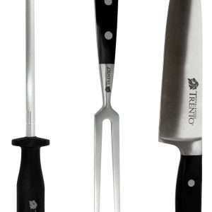 Set Cuchillo Trinche Y Chaira Para Asado Trento Español