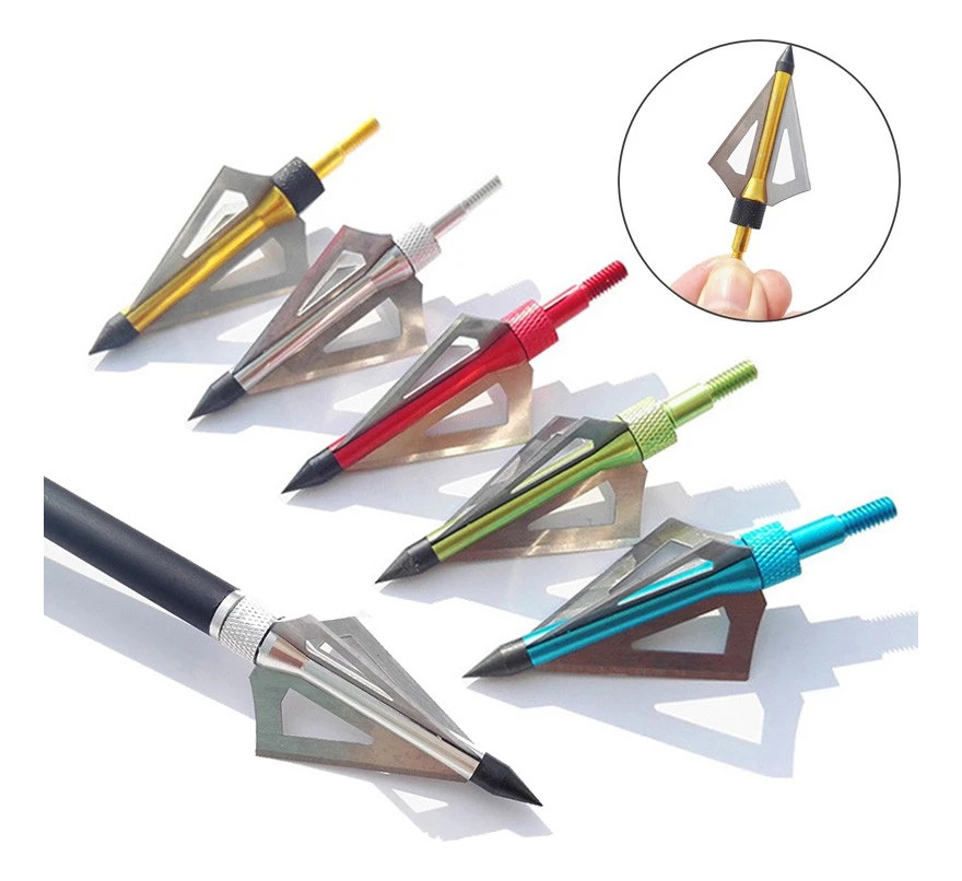 2 Flechas Fibra De Vidrio Con Punta De Caza Tiro Incluidas - Imagen 3