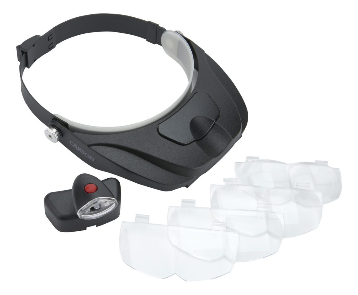 Vincha Lupa Con Luz Led Carson Trabajo Manos Libres Zoom X3 - Imagen 3