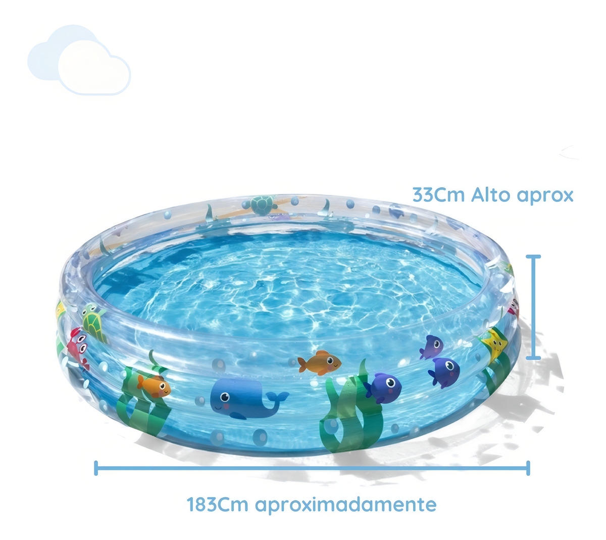 Pileta Inflable Redonda Bestway Deep Dive 51005 Anillo De 1.83m X 33cm 480l Multicolor - Imagen 9