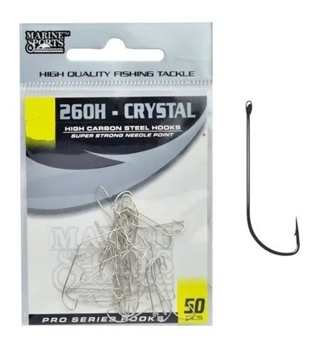 Anzuelo Crystal 260h Río Playa Pejerrey N°6 Pesca Nickel