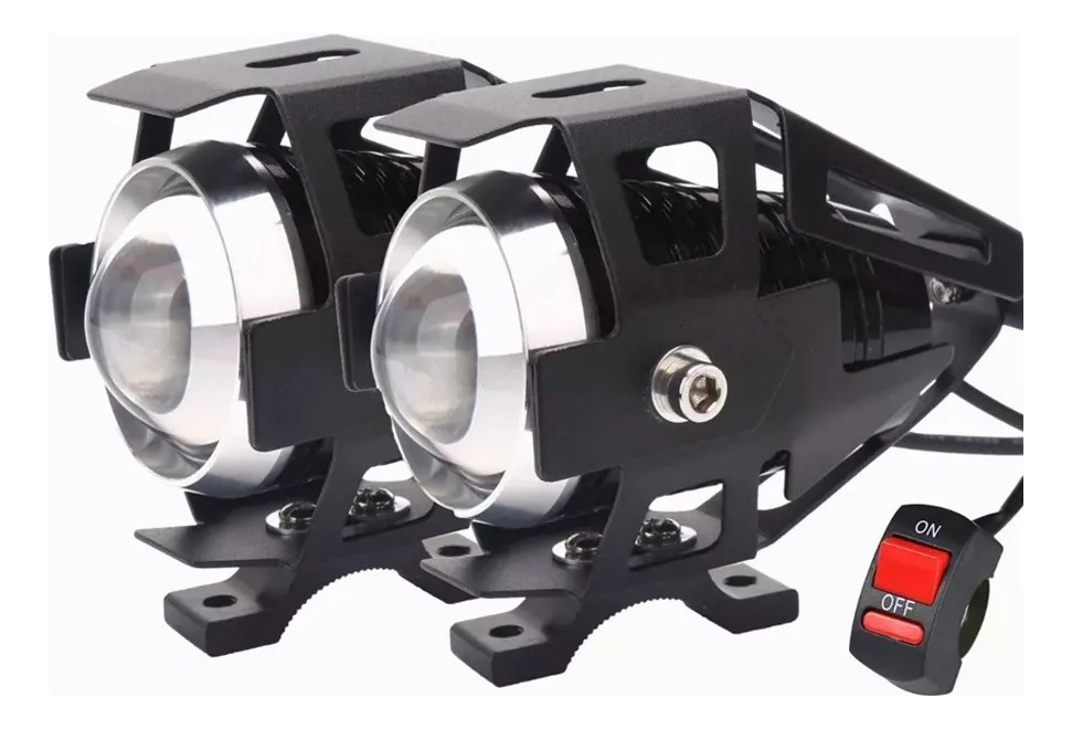 Kit 2 Camineros Led 5w Con 1 Interruptor Motos Gran Aventura - Imagen 2