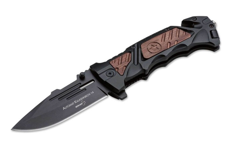 Navaja Táctica Militar Boker Negra Supervivencia Filo - Imagen 3